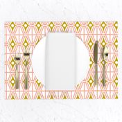 Metro - Midcentury Modern Retro Geometric Fusion Blush Pink & Goldenrod