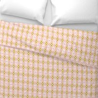 Metro - Midcentury Modern Retro Geometric Fusion Blush Pink & Goldenrod