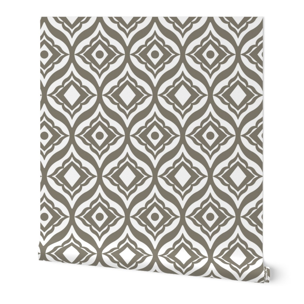 Trevino - Geometric Taupe Large Scale