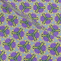 Chinese floral in lilac and yellow