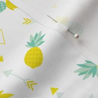 Cute geometric pineapple and indian summer arrows and triangle aztec detail fresh illustration print