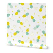 Cute geometric pineapple and indian summer arrows and triangle aztec detail fresh illustration print