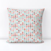 Chevron Arrow Pointer - Coral, Blue, Black