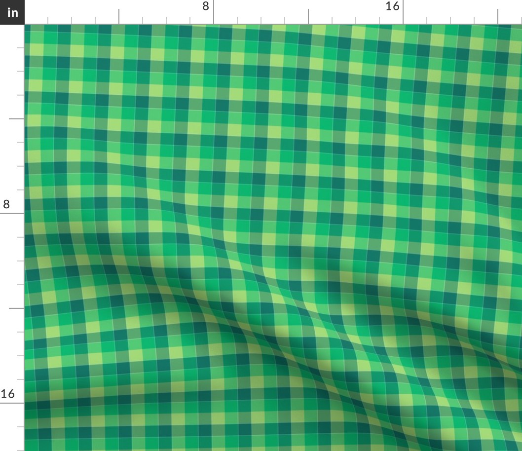 paneled tartan - 1.5" - serene greens