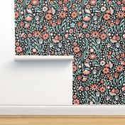 Nordic Suzani Floral (Coral Mint)