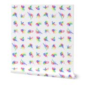 rainbow splash polka dots