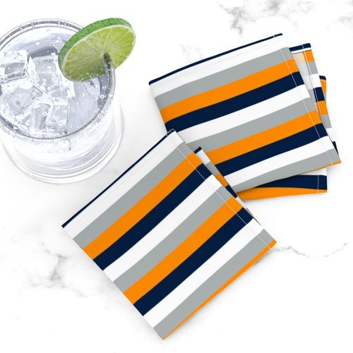 Stripes // Blue/Orange/Grey/White