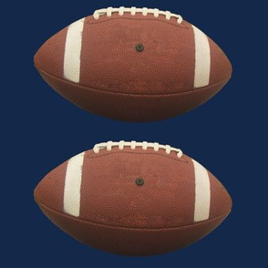 6"  football on navy blue