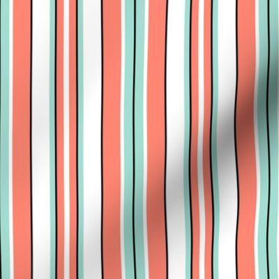 Beach Stripe - Coral