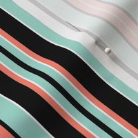 Beach Stripe - Mint-Black