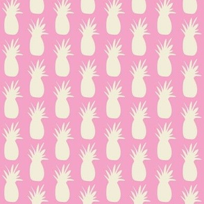 Pineapples - Cream on Pink