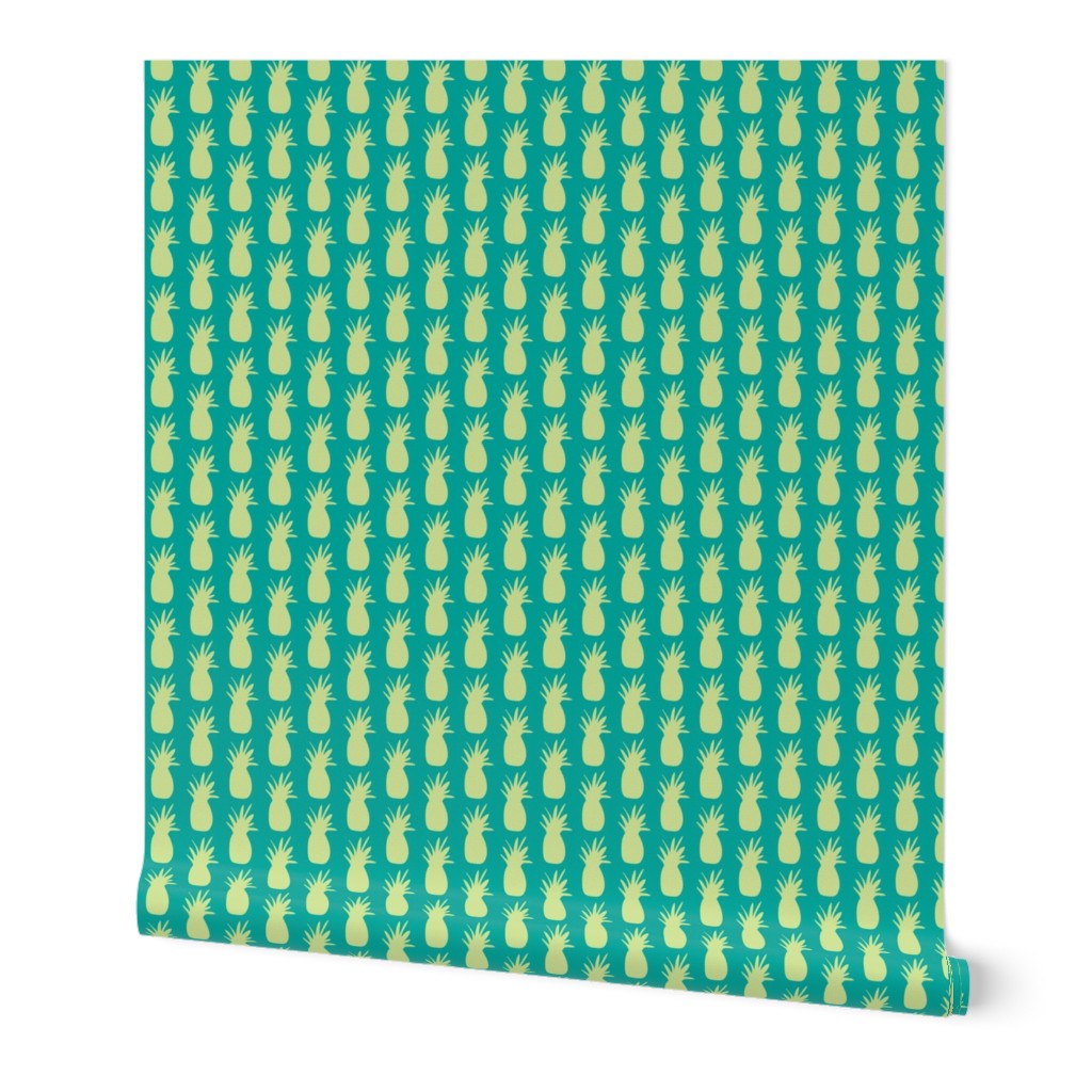 Pineapples - Lime and Turquoise