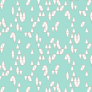 Mint & Coral Retro Triangles