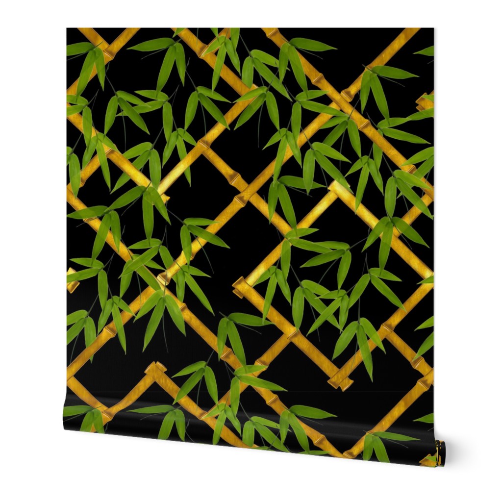 Nantes Bamboo Trellis / Gold Leaf