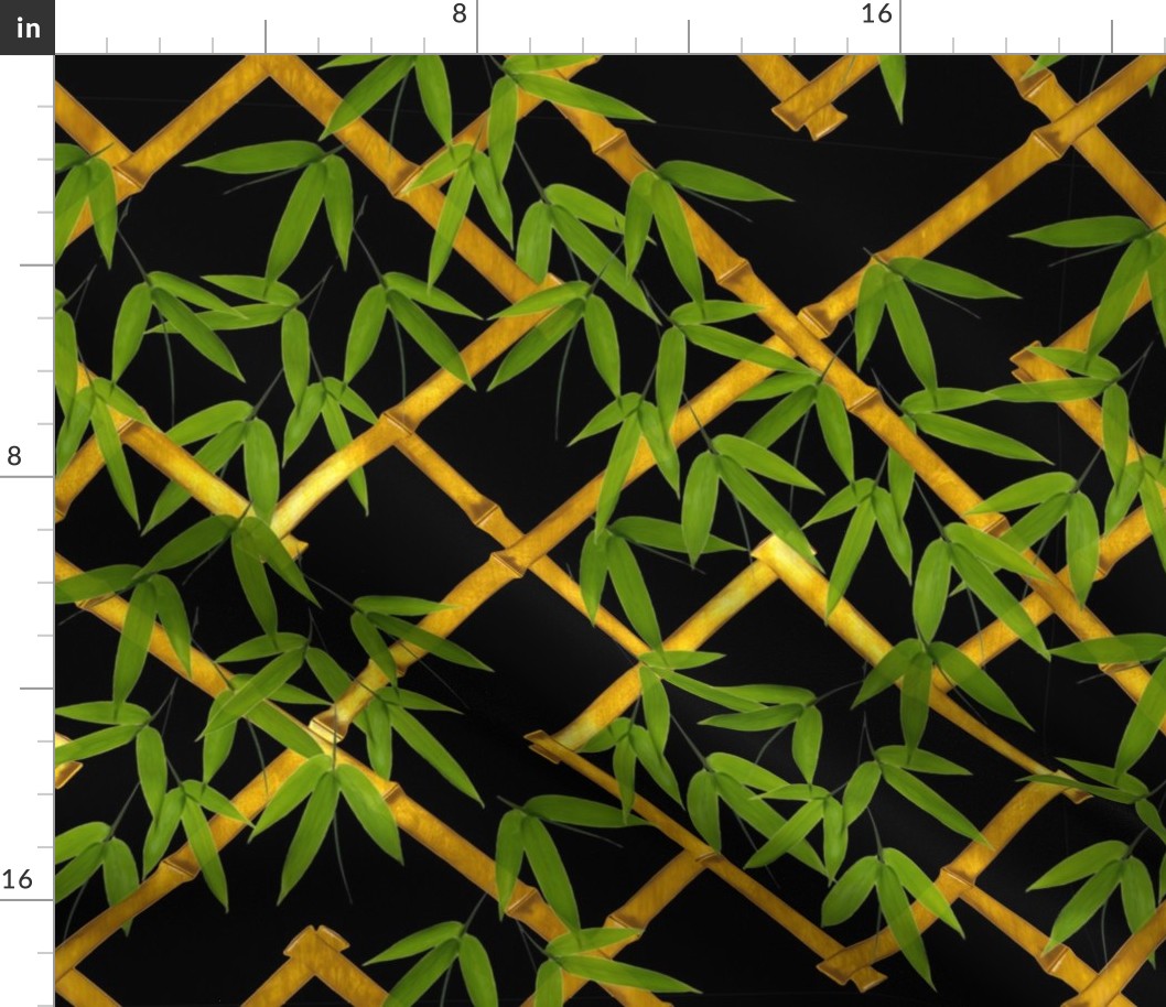 Nantes Bamboo Trellis / Gold Leaf