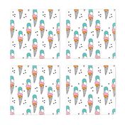 Cute ice cream popsicle cream cone cone candy illustration i love summer scandinavian illustration pattern