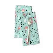 Cute geometric pastel ice cream popsicle cream candy illustration i love summer scandinavian illustration pattern