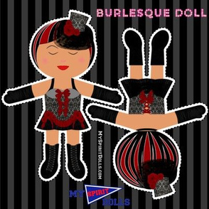 My Spirit Dolls Burlesque Red Noir Damask Small