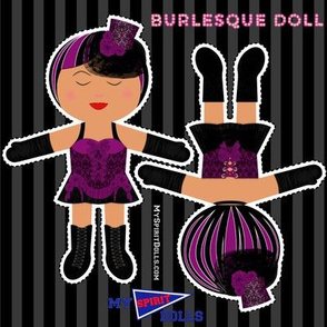 My Spirit Dolls Burlesque Plum Damask Small