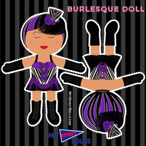 My Spirit Dolls Burlesque Purple Zebra Small
