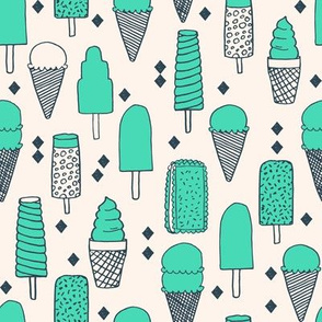 Ice Cream Varieties - Light Jade/Champagne by Andrea Lauren (Smaller version)