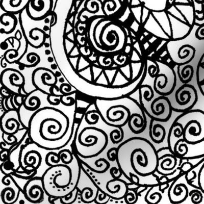 Black and White Hand Drawn Doodles