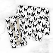 boston terriers // black and white dog fabric cute dogs