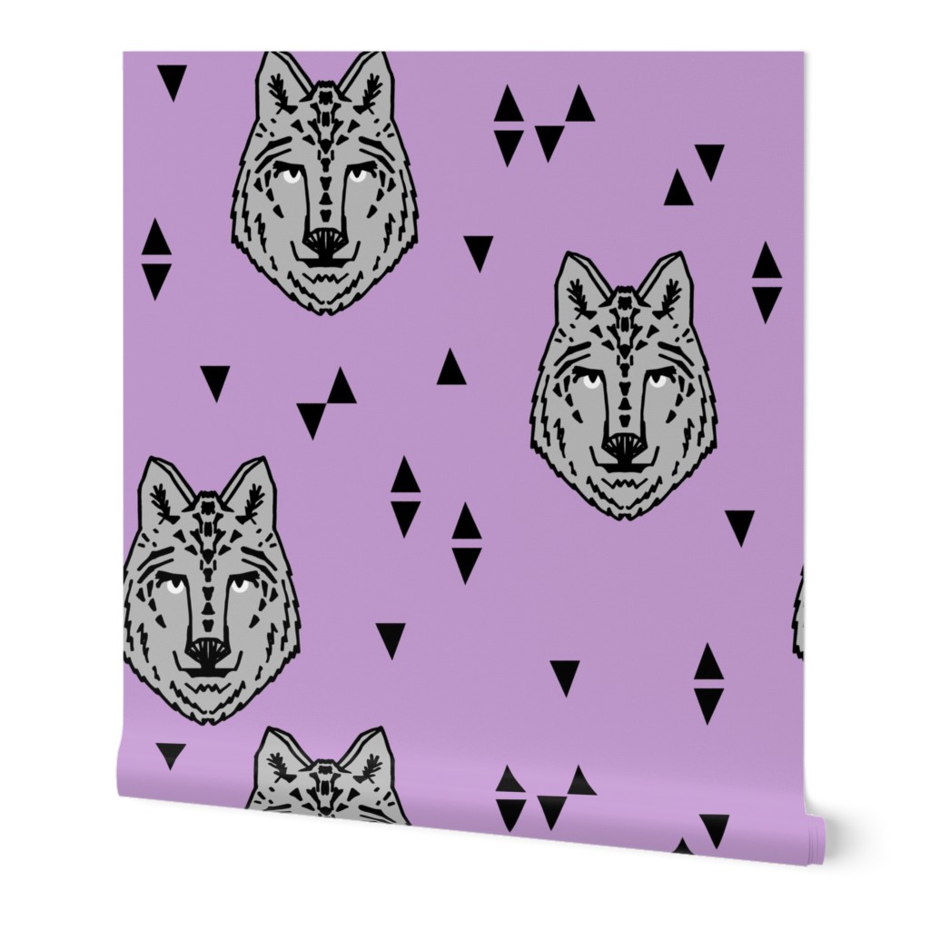 wolf // purple wolf kids room wolves lone wolf 