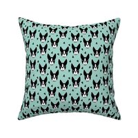 boston terriers // mint small dog print dog breed fabric cute dogs