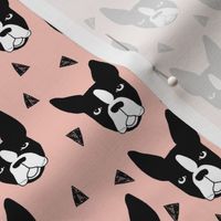 boston terrier // cute boston terriers pink girls sweet dog breed fabric