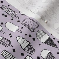 ice cream // pastel purple ice cream sweet pastel sweets illustration