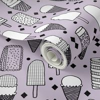 ice cream // pastel purple ice cream sweet pastel sweets illustration