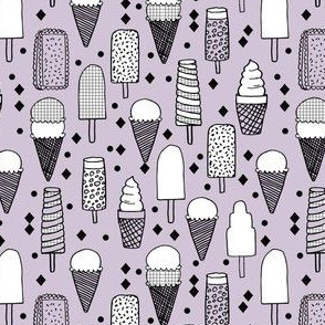 ice cream // pastel purple ice cream sweet pastel sweets illustration