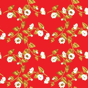 Red and Gold Chinoiserie Vines