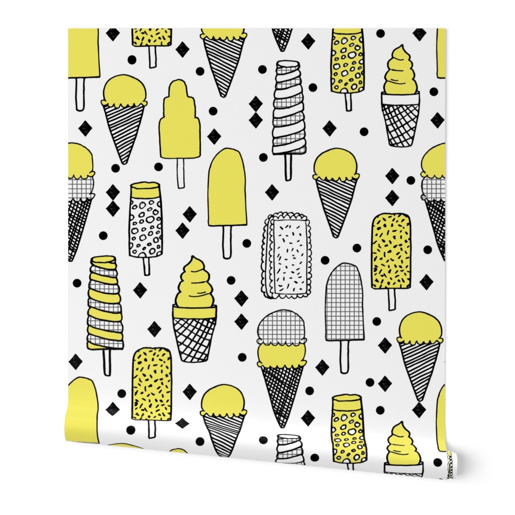 ice cream // ice creams hand-drawn illustration ice cream cone summer treats summer sweets