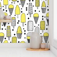 ice cream // ice creams hand-drawn illustration ice cream cone summer treats summer sweets
