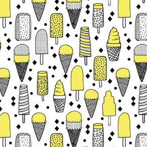 ice cream // ice creams hand-drawn illustration ice cream cone summer treats summer sweets