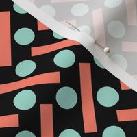 The long division: mint + coral chevrons (limited palette)  by Su_G_©SuSchaefer