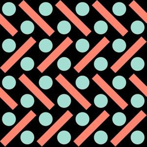 The long division: mint + coral chevrons (limited palette)  by Su_G_©SuSchaefer