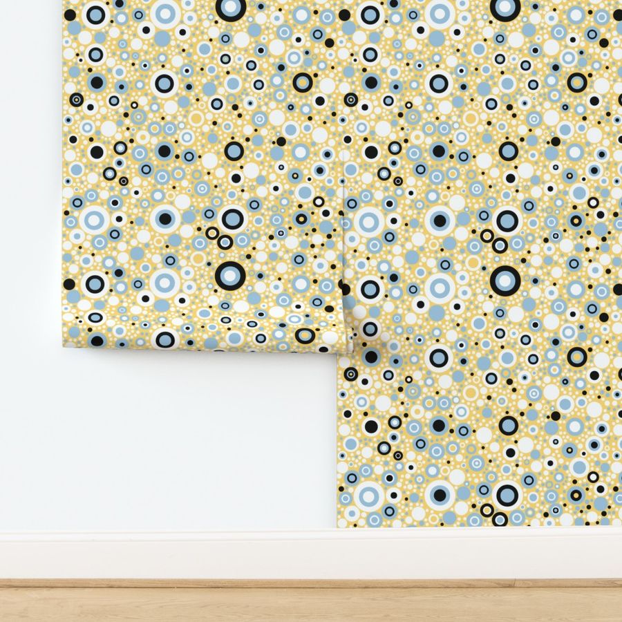 Spotty Dotty in Pastel Blue and Gold