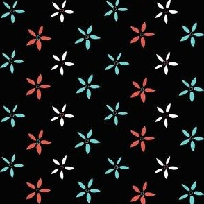 Flowers_from_Kirkcudbright_coral__mint__white__black