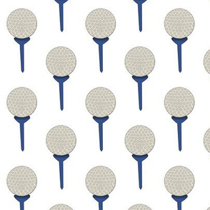 golf ball on tee navy