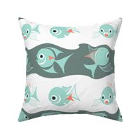 Fish Chum-in Coral-Mint Gray