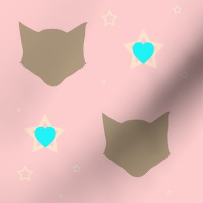 kittyhead: hearts & stars