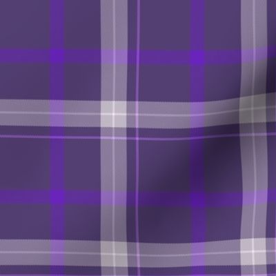 Plum Purple and White Plaid