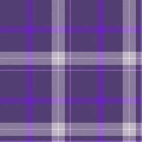 Plum Purple and White Plaid