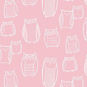 "Little" Night Owl Pink/White