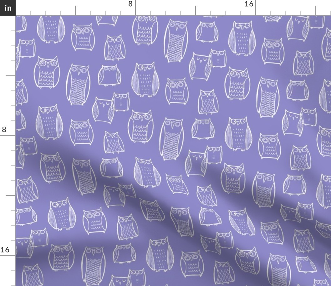 "Little" Night Owl Lavender/White