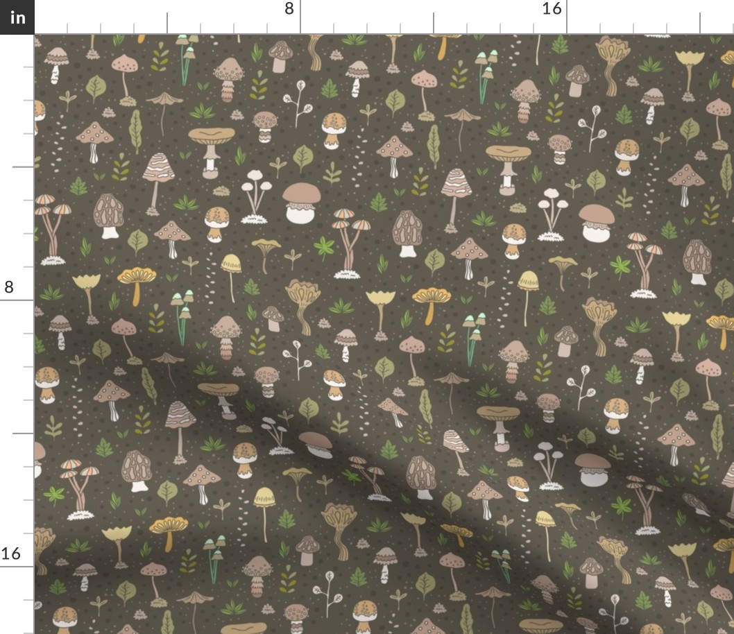 mushroom pattern. autumn fall season.