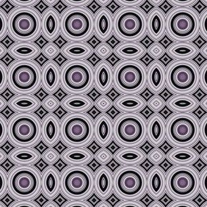 Plum Circles and Ovals Mosaic Geometric